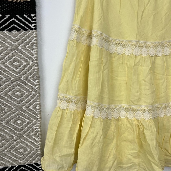 Vintage yellow peasant cottagecore skirt - Picture 2 of 7